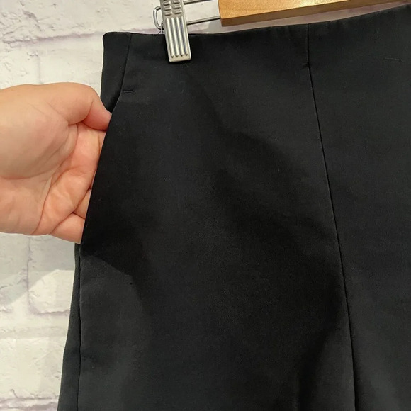 ZARA Black Ruffle High Waist Dress Shorts Side Pockets Casual Summer Size XS - Picture 3 of 9